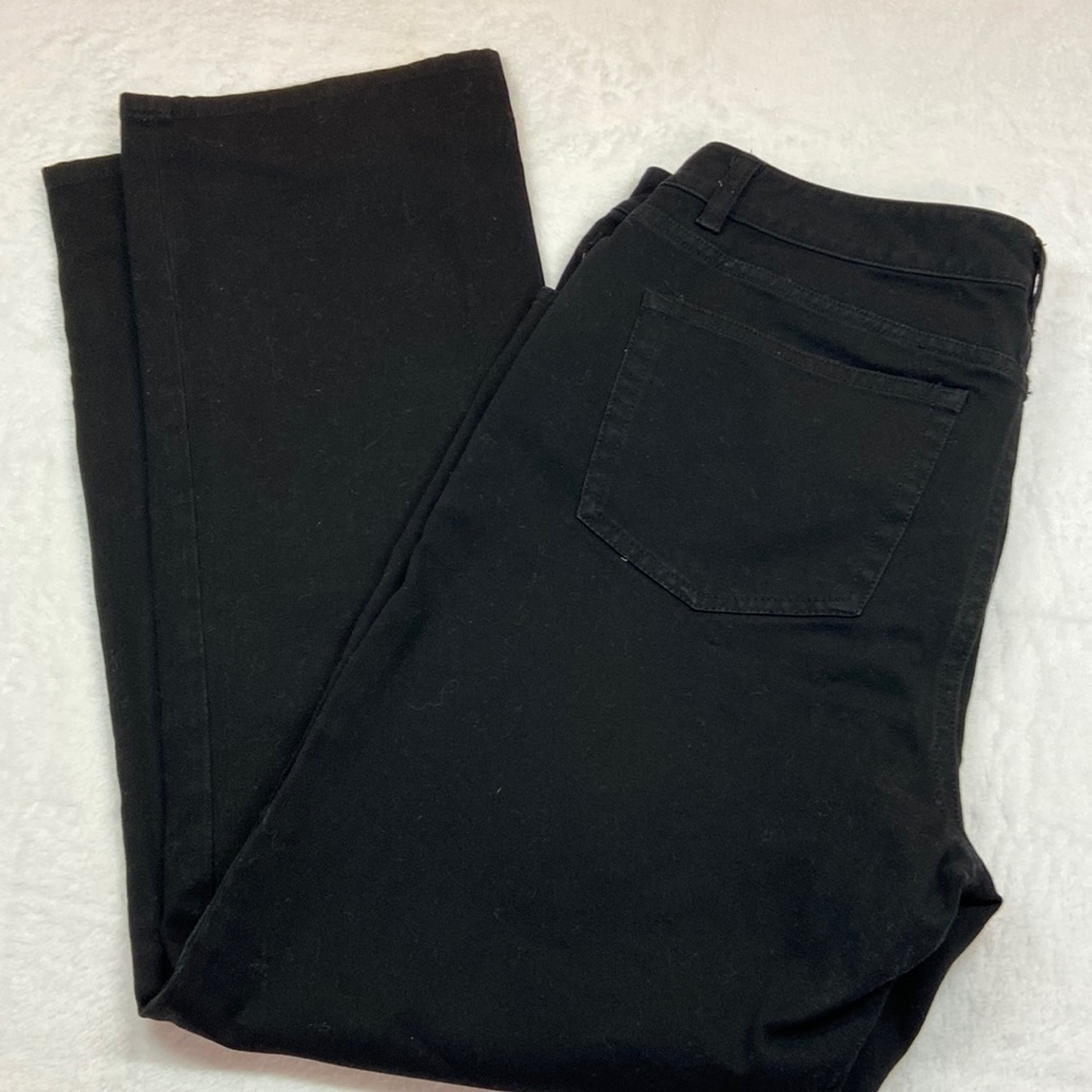 Chaps Straight Leg Black Jeans Cotton/Elastane size 10